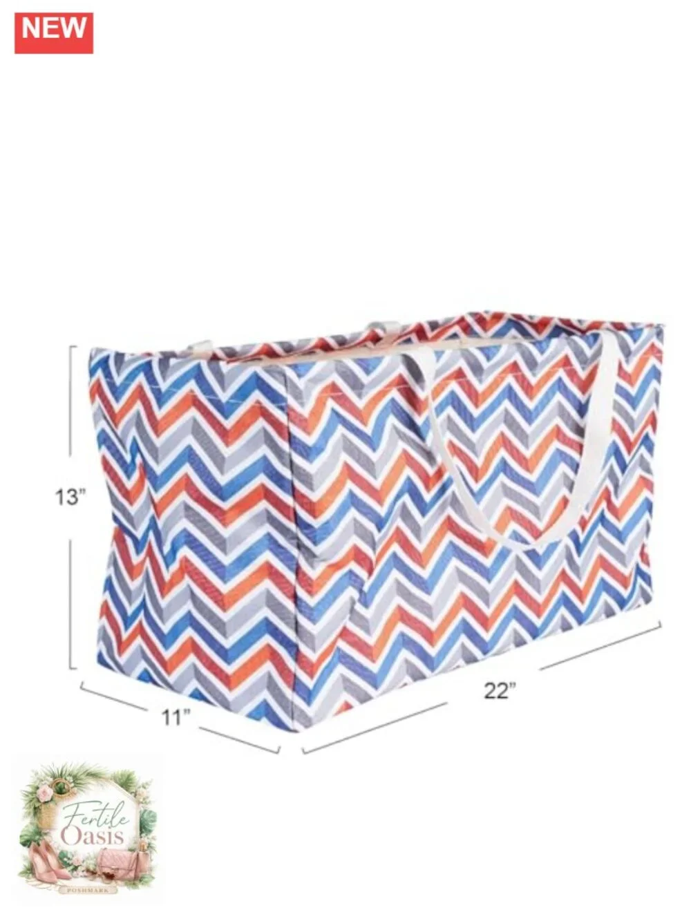 Canvas Utility Tote with Handles, Water-Resistant Vinyl Lining, Large Capacity,